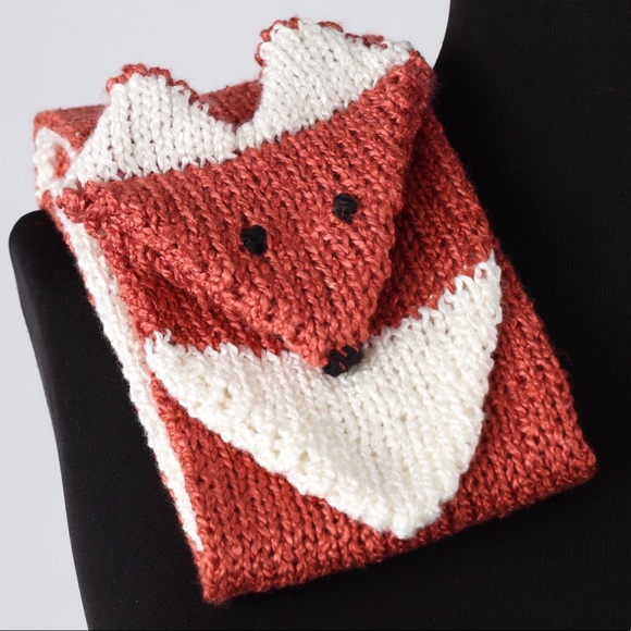 •HP!• Fox Stole Scarf Copper Red Orange Vegan - Picture 4 of 5